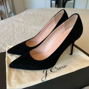 J.Crew ‘Elsie’ Suede Black Pumps